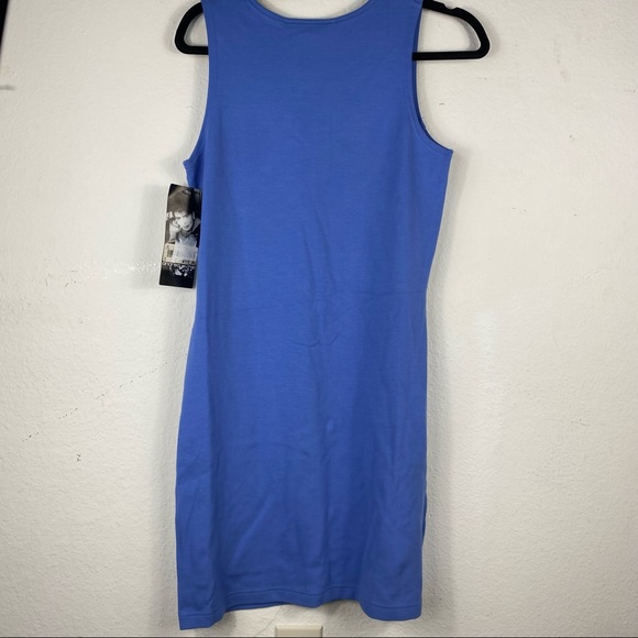 ANDREA JOVINE | Small Casual Blue Tank Mini Dress - Picture 4 of 8